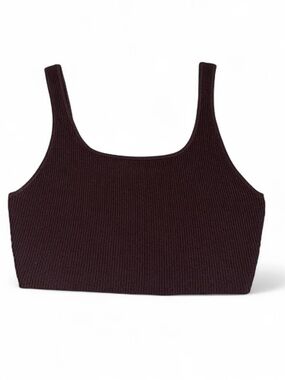 Aritzia Babaton Dark Brown Ribbed Tank Top